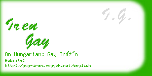 iren gay business card